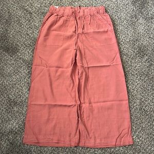 Wide leg cropped pant